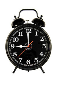 clock showing 9:00