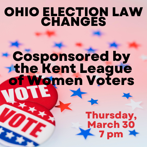 Thursday, Mar. 30 at  7:00 pm: Ohio Voting Changes